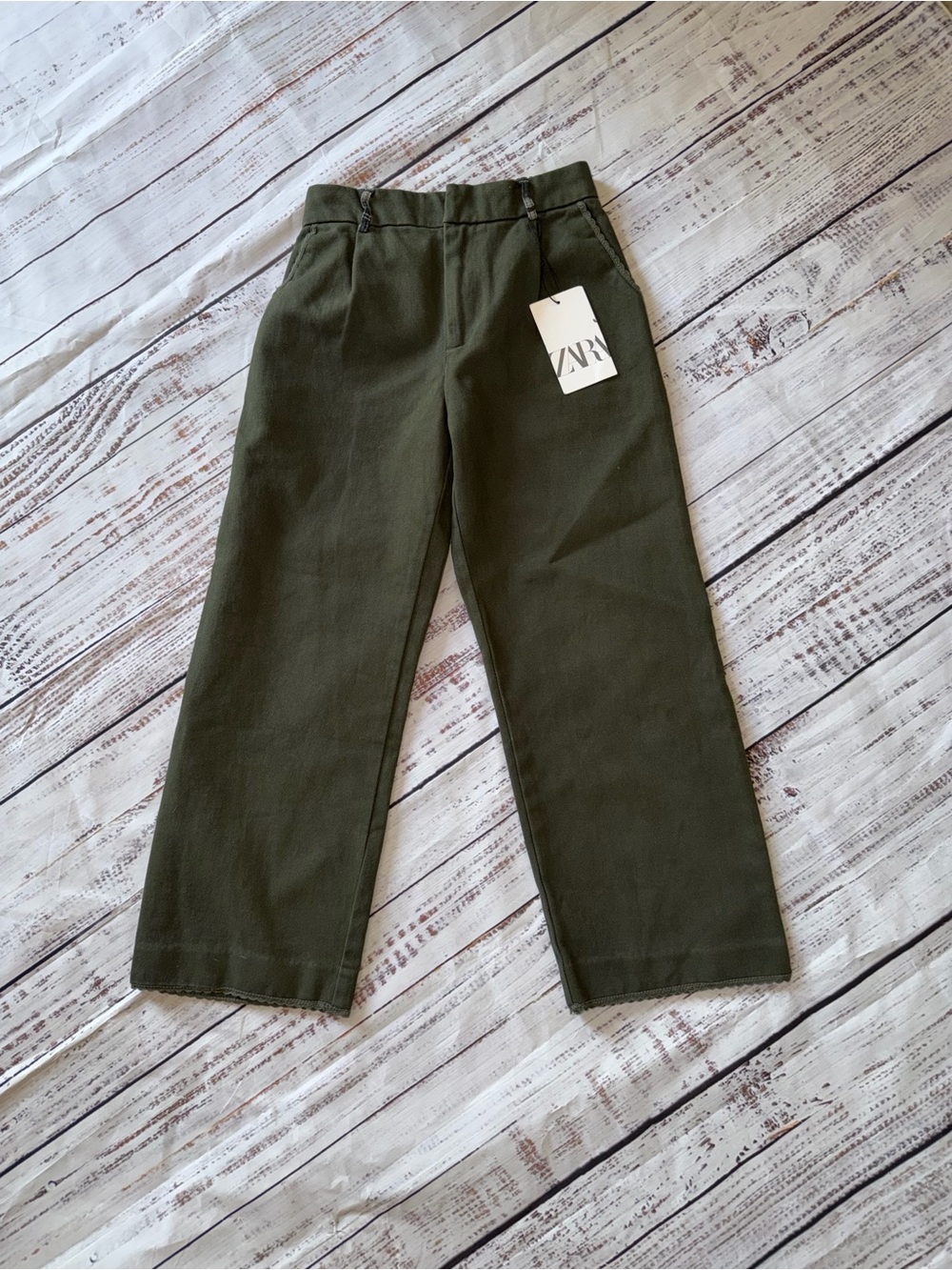 ZARA Kids Olive Wide-Leg Pants